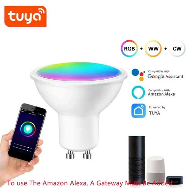 Tuya-スマート電球 Bluetooth 220V 9W Google Home Assistant
