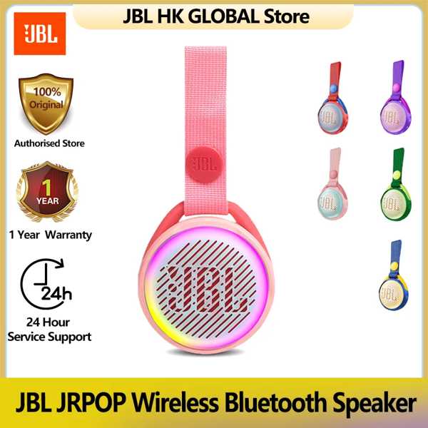 Jbl-子供向け ポータブルBluetoothスピーカー 屋外で 使用に適した明るいスピーカー 複数 色 フリップ Jbl オリジナル jrpop 100