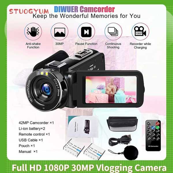 フルHD1080p 1080p 30mpカメラ 写真撮影 YouTube 18xデジタルズーム 3.0インチ 液晶 270度