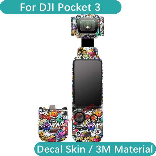 Dji osmo Pocket 3デカールスキンクリエーターコンボステッカー ビニールラップ 傷防止保護フィルム コートポケット3