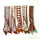 細長スカーフ 全18柄 リボン ヘアアクセサリー バッグハンドル用 アレンジ 選べる 花柄 バッグスカーフ ネクタイ バッグに結ぶ 華やか ヘアアレンジ 腕用ス...