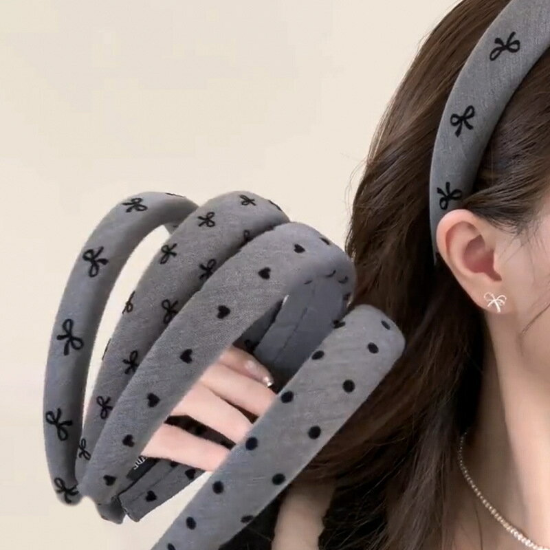 カチューシャ 全6種 幅広 幅細 ベロア模様 ドット リボン ハート お呼ばれ 痛くない ヘアアクセサリー 大きめ 二次会 パーティー 白髪隠し エレガント 発...