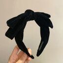 ビッグリボン カチューシャ 成人式 ラメ糸 キラキラ 幅広 ベロア ベルベット お呼ばれ 痛くない 黒 ヘアアクセサリー 大きめ 大きい 黒 パーティー 白髪隠...