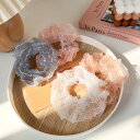 シュシュ ビジュー付きヘアゴム 全4色 シアー キラキラ プチプラ デイリー オフィス ヘアアクセサリー 髪留め ヘッドアクセサリー パーティー 可愛い キュー...
