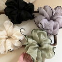 ヘアゴム 全4色 シュシュ シンプル 黒 オフィス デイリー ヘアアクセサリー 髪留め ヘッドアクセサリー パーティー 可愛い おしゃれ キュート ヘアアレンジ...