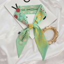 細長 スカーフ 全3柄 アクセサリー アレンジ リバーシブル バッグスカーフ 上品 バッグに結ぶ 大きい 高見え ヘアアレンジ 腕用スカーフ 長方形 オフィス ...