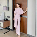 パンツドレス フレア オープンショルダー パールネック 肩見せ オールインワン ロングパンツ ワイドパンツ セクシー きれいめ かっこいい オケージョン 結婚式...