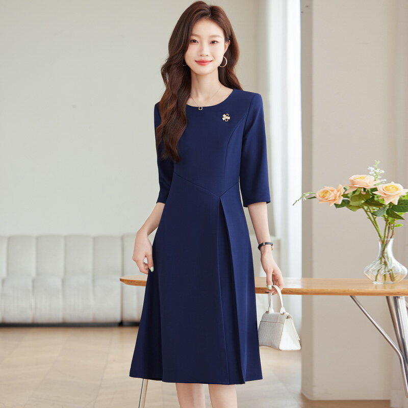 ワンピース 全5色 七分丈 きれいめ 好印象 フォーマル おしゃれ 大きいサイズ 上品 セレモニー ビジネ..