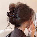 ヘアクリップ リボンモチーフ バンスクリップ シンプル ヘアアクセサリー 大きい 大きめ 茶 謝恩会 髪留め 普段使い 髪飾り 上品 エレガント パーティー お...