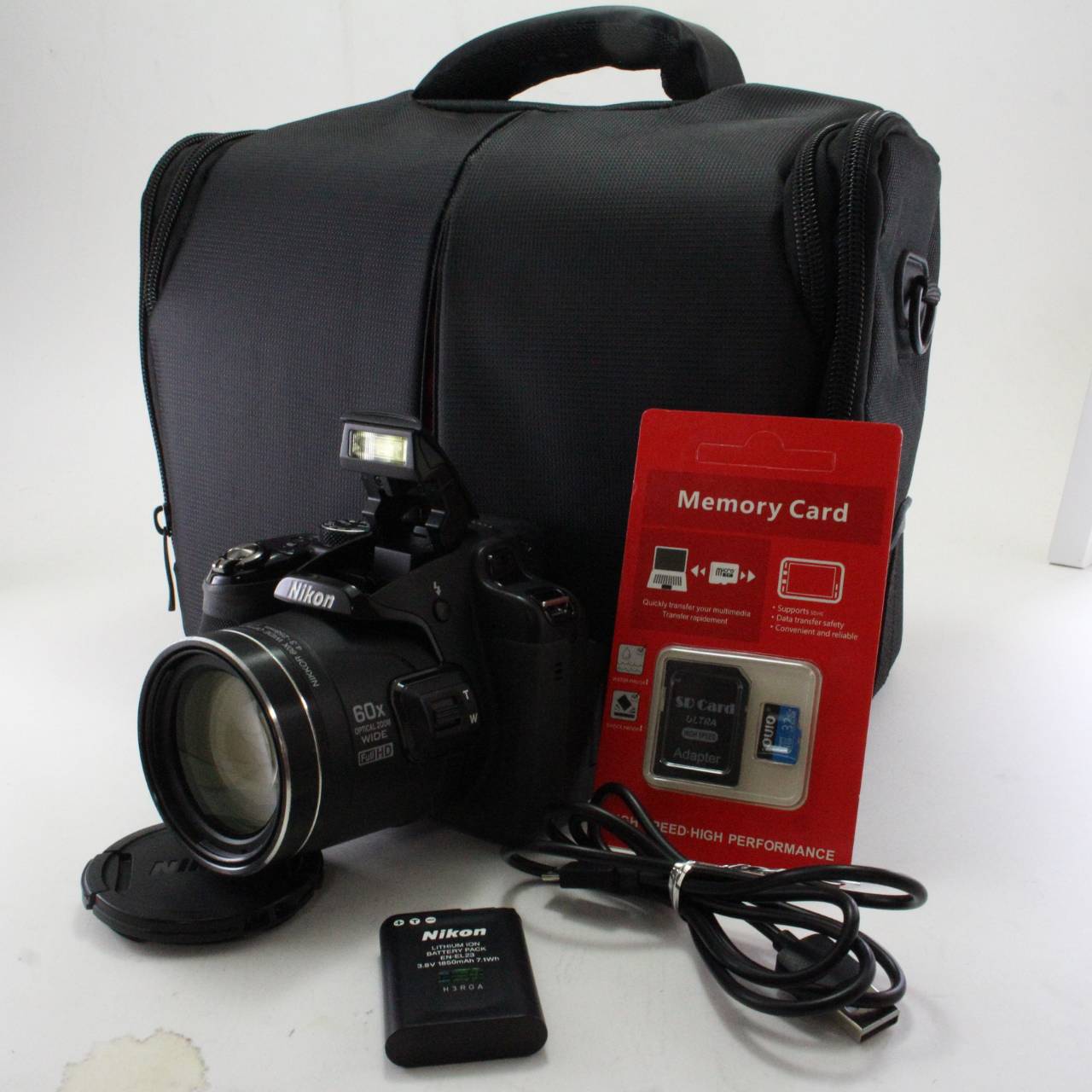【中古】Nikon デジタルカメラ P600 光学60倍 1600万画素 ブラック P600BK