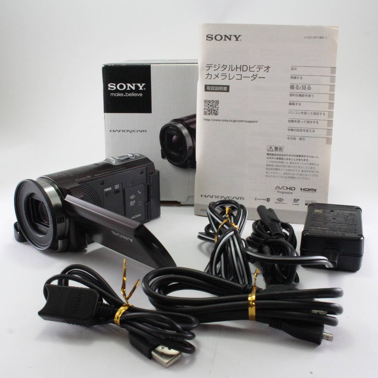 【中古】SONY ビデオカメラ HANDYCAM CX430V 光学30倍 内蔵メモリ32GB HDR-CX430V/T