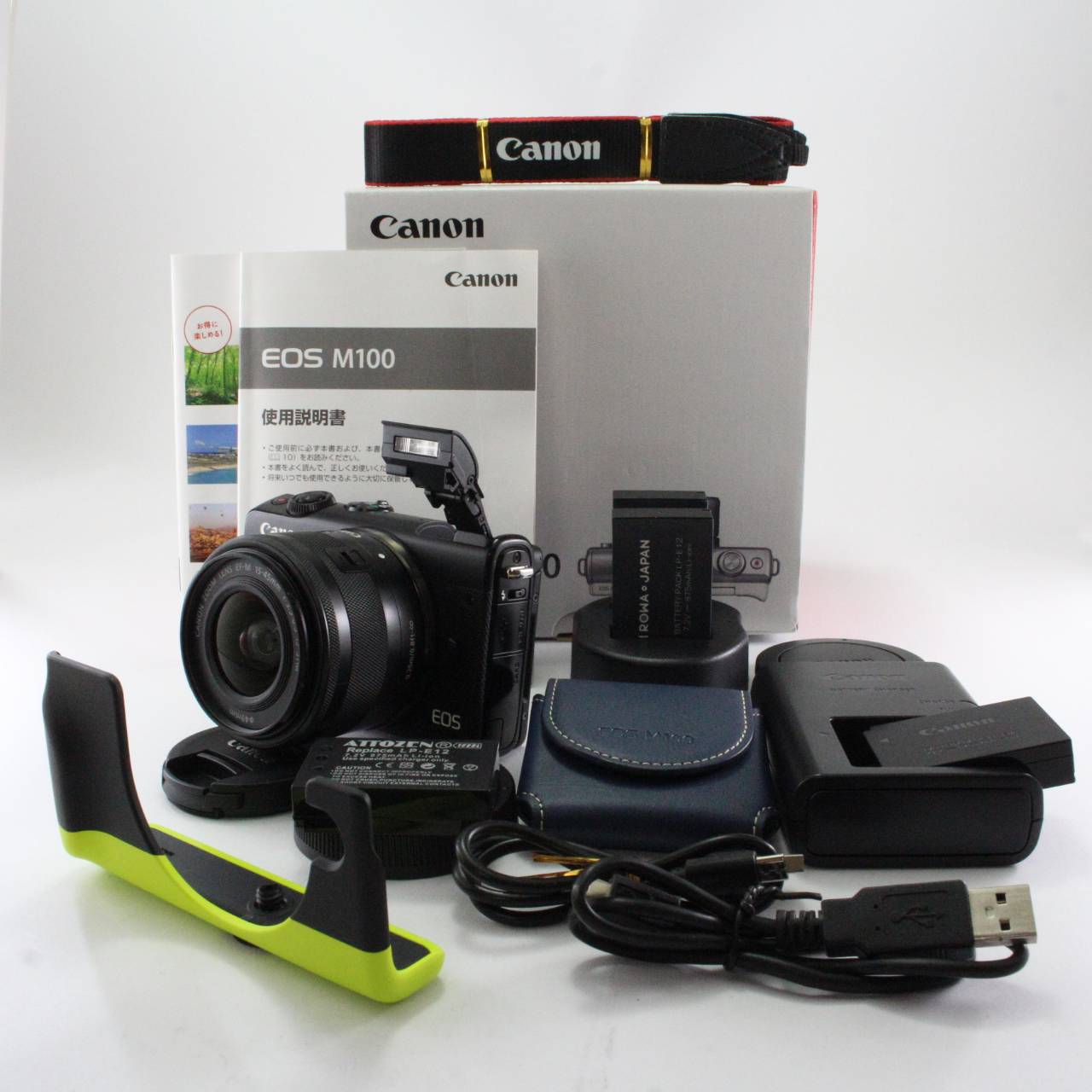 【中古】Canon ミラーレス一眼カメラ EOS M100 EF-M15-45 IS STM レンズキット(ブラック) EOSM100BK1545ISSTMLK