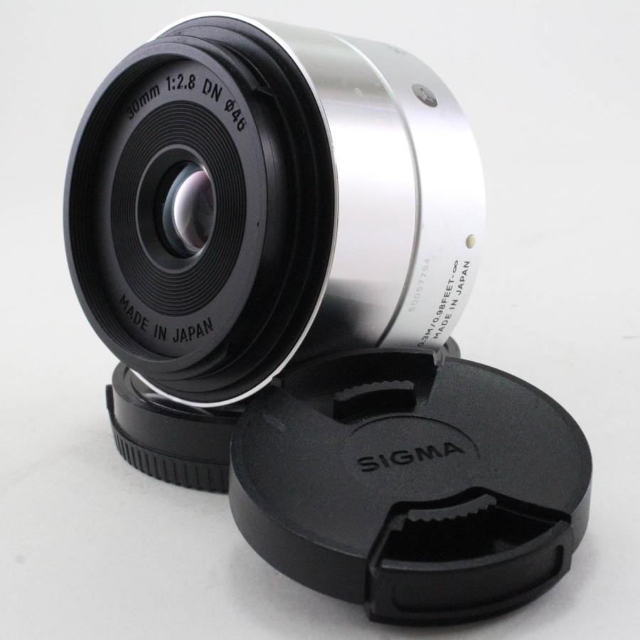 【中古】SIGMA 単焦点レンズ Art 30mm F2.8 DN シルバー ソニーEマウント用 ミラーレスカメラ専用