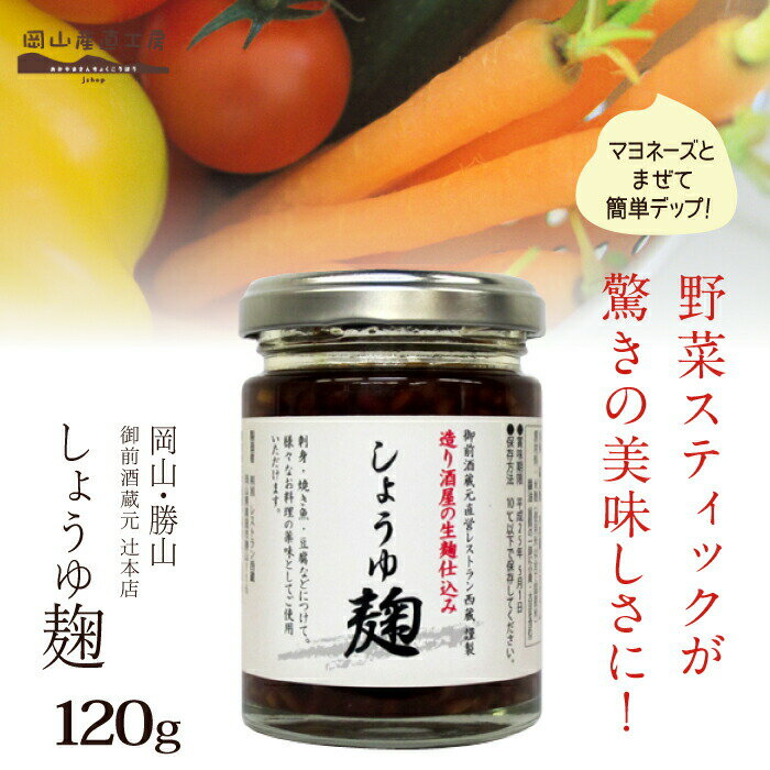 【6/4 20:00開始 550円→495円】 野菜がしっかり 簡単 おかず 御前酒蔵元辻本店 蔵元の醤油麹120g 醤油代わりに マヨネーズと混ぜてディップに お土産 調味料 岡山 勝山