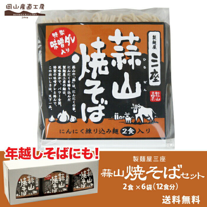 ひるぜん焼きそば 蒜山焼きそばセット たれ タレ 岡山 B級グルメ 焼きそば 製麺屋 三座 インスタント お手軽調理 送料無料