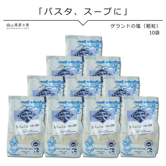 ゲランドの塩 あら塩 1kg × 10袋セッ