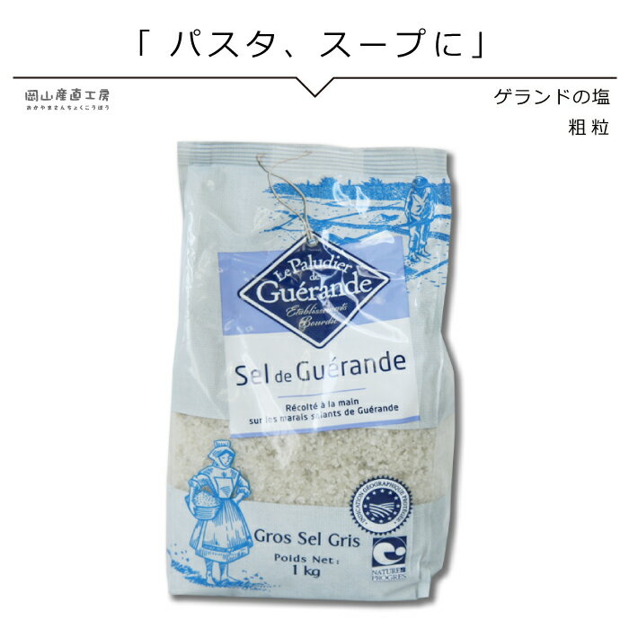 ゲランドの塩 あら塩 1kg フランス有機農業推進団体認定品 アクアメール パスタ塩 業務用 フランス