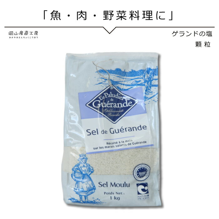 塩 業務用 フランス ゲランドの塩 顆粒 1kg フランス有機農業推進団体認定品 アクアメール 業務用 パンお菓子お料理に