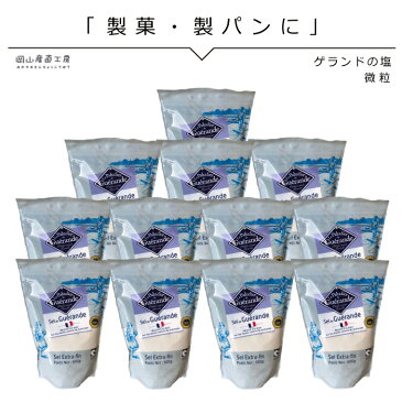 業務用 塩ゲランドの塩 エクストラファン 微粒 600g×12袋 フランス有機農業推進団体認定品 製菓 製パン お菓子 お料理に お得なまとめ買い