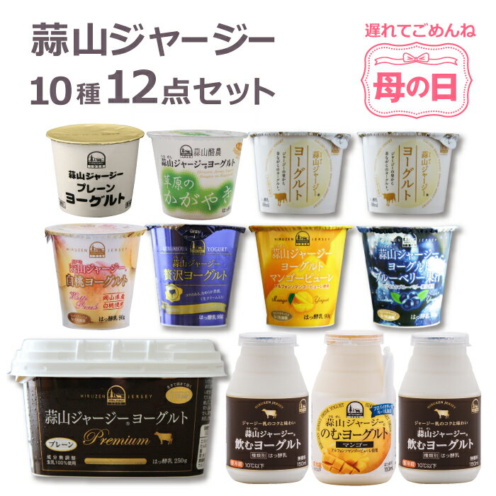 蒜山ジャージーヨーグルト12点セット ヨーグルト ギフト 2024 母の日 プレゼント スイーツ ギフト 食べ物 食品 プレゼント ははの日 父の日 クリーム層のある蒜山ヨーグルト 簡易ラッピング対応可 蒜山ジャージー 北海道沖縄一部地域配送不可