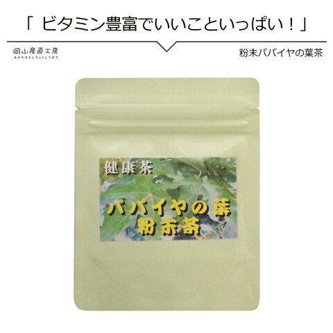 国産 農薬不使用 健康茶 粉茶 パパイヤの葉粉末茶30g 農薬不使用 国産 粉末 メール便