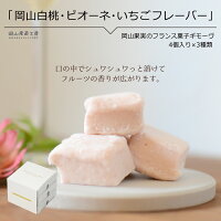  岡山果実のフランス菓子 ギモーヴ 4個3種 常温 岡山白桃ピオーネ いちごのピューレ ゼラチンを加えて固めた フランス菓子 口の中でシュワシュワっと溶けてフルーツの香りが広がる ギフト お菓子 独自の製法で果実の風味を閉じ込めました