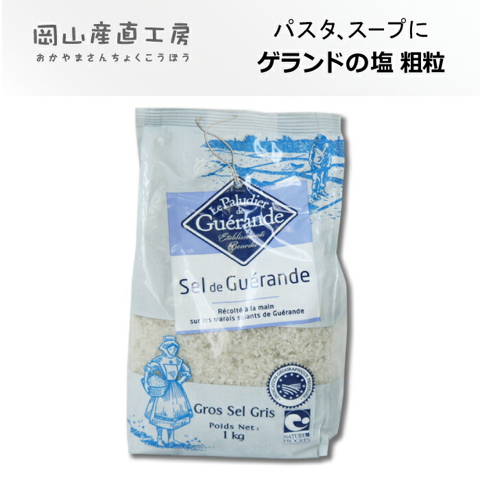 ゲランドの塩（あら塩）1kg^【あす楽】【フランス有機農業推進団体認定品 アクアメール パスタ塩】