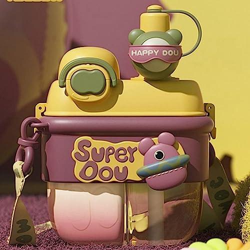 水筒 ウォーターボトル マグボトル スポーツボトル ストロー付き水筒 仕切り プレゼント 直飲み ストラップ付き 500ml 800ml