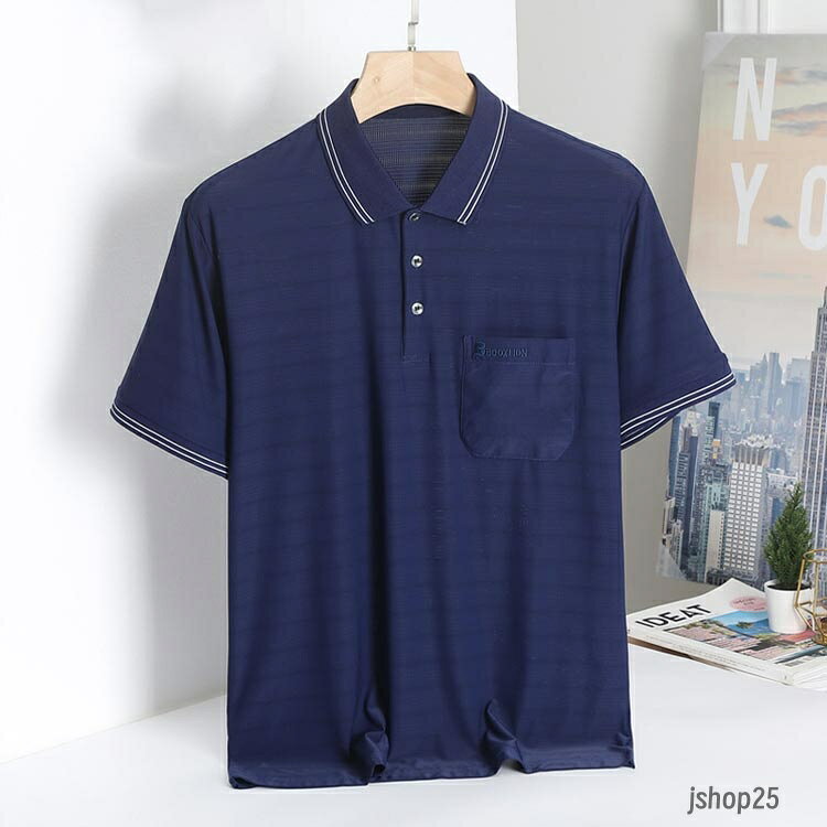 冷感 涼しい Tシャツ メンズ ポロシャツ ストレッチ 紳士服 速乾 胸ポケット 通気性 メッシュ生地 シニア 男性 スポーツ 通勤 カジュアル 夏物 半袖 jshop25-10013479 J-shop電材 サンプル画像3