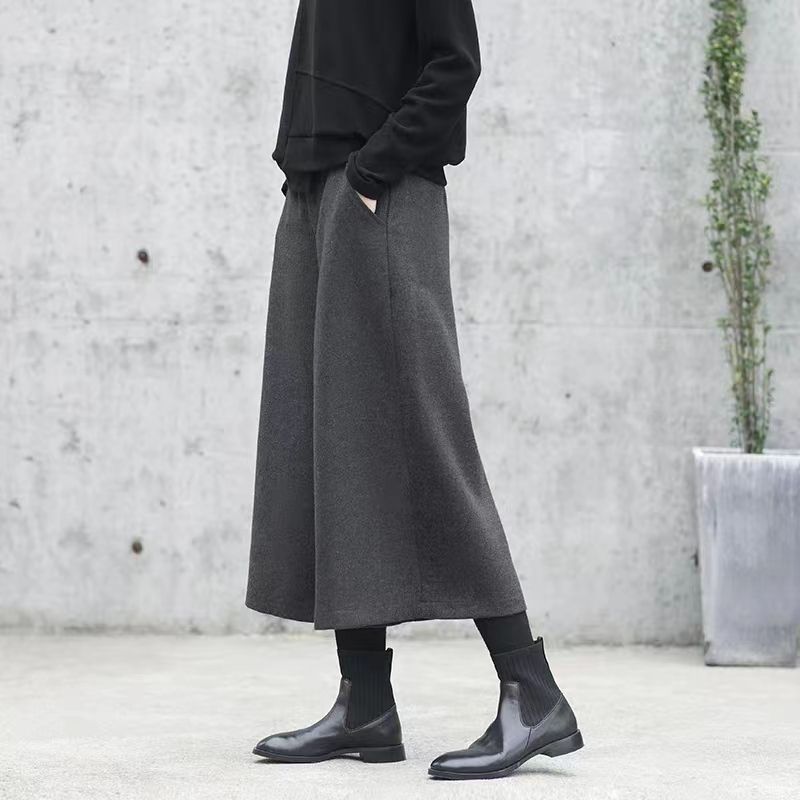 ワイドパンツガウチョパンツ冬秋レデ...