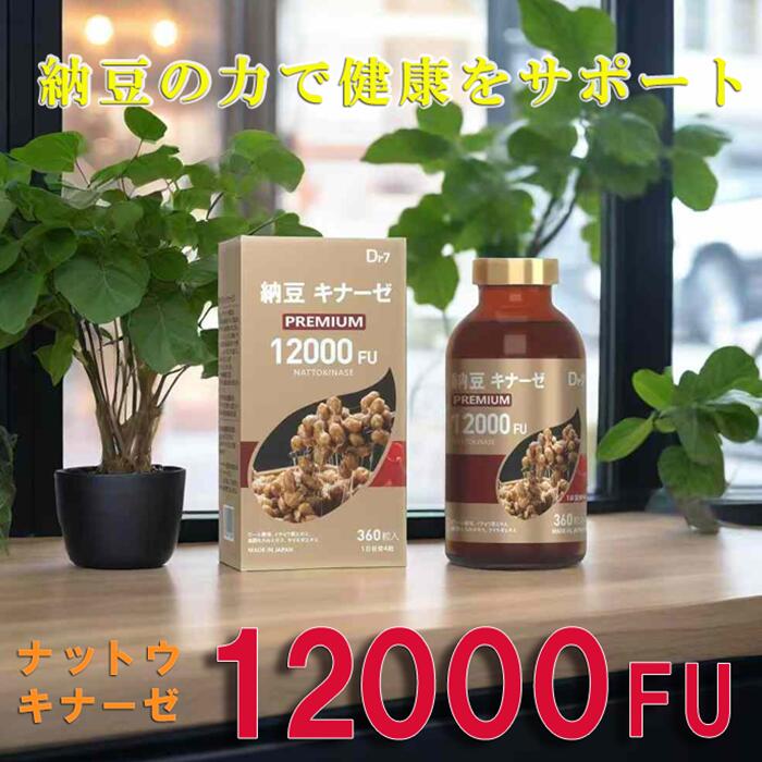 【納豆菌エキス12000FU配合】360粒入り 90日分 ナットウキナーゼ 納豆 納豆菌 サプ...