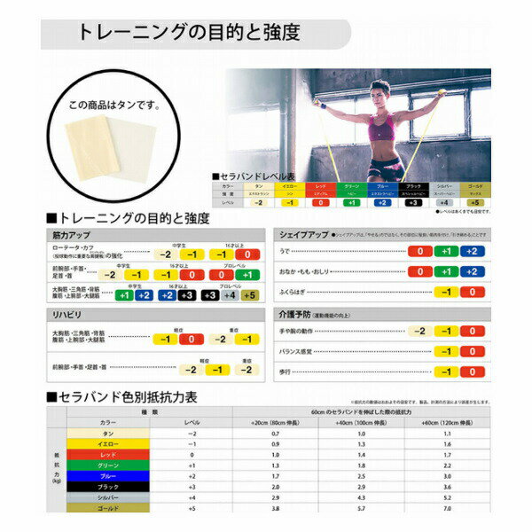 THERABANDD&M セラバンド チューブ トレーニングラバー チューブ エクササイズチューブ イエロー 筋肉 トレーニング ストレッチ tbb1