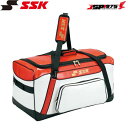 エスエスケイ SSK bh9001 エナメルボールバッグ カバン ヘルメット兼キャッチャー用具ケース ヘルメットケース ホワイト/レッド 野球 野球用品