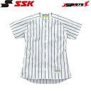エスエスケイ SSK us002jm ホワイト/ネイビー 130 ストライプメッシュシャツ ジュニア用 ユニフォーム 野球ウェア 野球 少年野球 部活 小学生 チーム 練習 自主練 トレーニング(4)