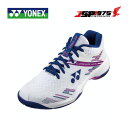 送料無料 ヨネックス YONEX パワークッションカスケードアクセルミッド バドミントンシューズ ホワイト/パープル 115 22.5cm 3E設計 ミッドカッ...