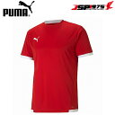 PUMA プーマ TEAMLIGA ゲームシャツ レッド Lサイズ 大人用 シャツ 半袖 メッシュ プラクティスシャツ 練習用 サッカー フットサル サッカー用...