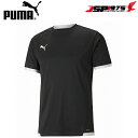 PUMA プーマ TEAMLIGA ゲームシャツ ブラック XXLサイズ 大人用 シャツ 半袖 メッシュ プラクティスシャツ 練習用 サッカー フットサル サッ...