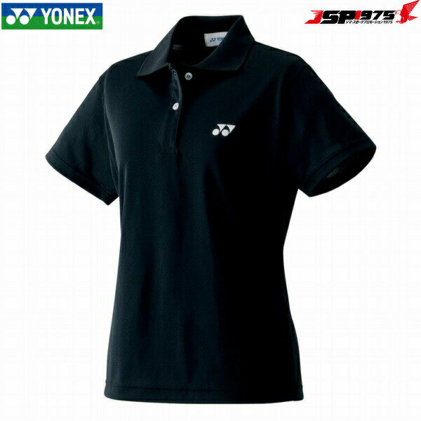 【送料無料】ヨネックス YONEX テニスウェア レディース シャツ スリム 20300 007 ブラック Lサイズ 半袖 吸汗速乾 20300 部活 定番