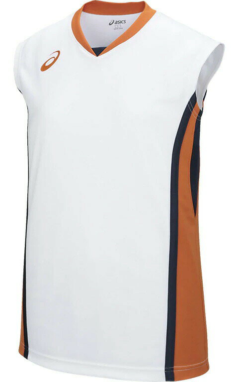 アシックス　asics　バスケ　ウィメンズ ゲームシャツ　W'Sゲーム　ホワイト×オレンジ XB2361　L　Lサイズ　ノースリーブ ゲームシャツ バスケットボール　レディース　女　女子 xa-xb2361120l