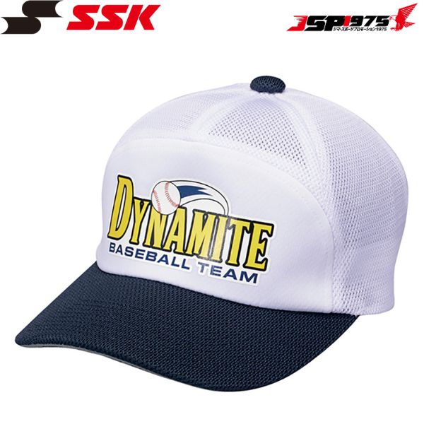 ロゴは付いておりません。 ●カラー：(1070)ホワイトネイビー ●サイズ：Lフリー（57-60cm） ●素材：ニット部/ポリエステル100％・メッシュ部/ナイロン100％ ●生産国：中国製 ※ご注文前に必ずおリー読み下さい※ 当サイトに掲...