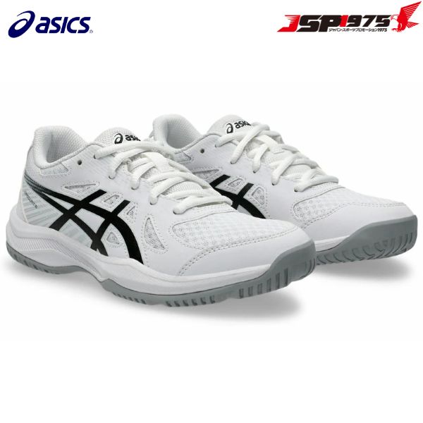 送料無料 アシックス ASICS UPCOURT 6 GS バレーボール シューズ ジュニア UPCOURT アップコート ホワイト×ブラックカラー 20.0c...