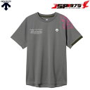 送付無料 デサント DESCENTE 半袖バレーボールシャツ 練習着 Tシャツ プラクティスシャツ プラシャ グレーカラー Lサイズ DV5FHT02U