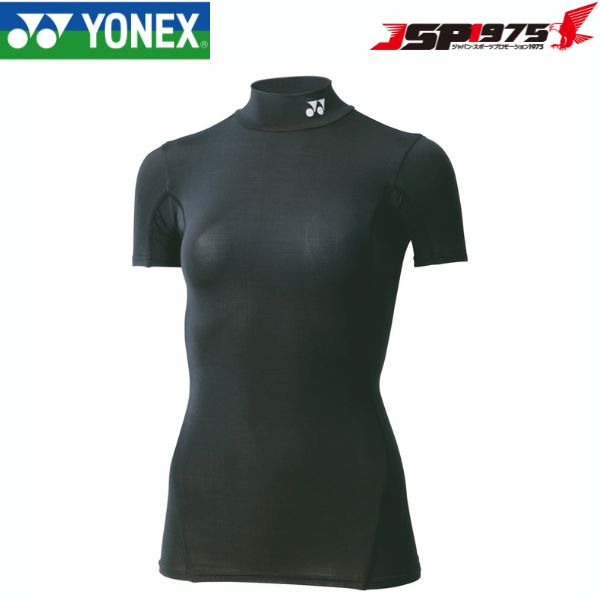 送料無料 クロネコゆうパケット YONEX ヨネックス レディースハイネック半袖シャツ Ladies レディース ウェア ブラック Mサイズ STB-F1503