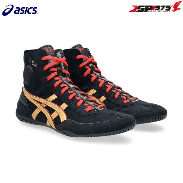 送料無料 アシックス asics DAN GABLE EVO3 ダンゲーブルエヴォ3 28.0cm レスリング シューズ 靴 スタンダード 黒 金 002 ブラ...