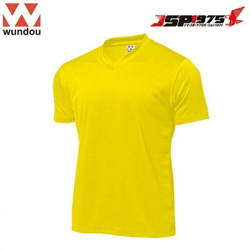 wundou ドライライト Vネック Tシャツ イエロー XLサイズ wundou ドライライト Vネック Tシャツ イエロー XLサイズ