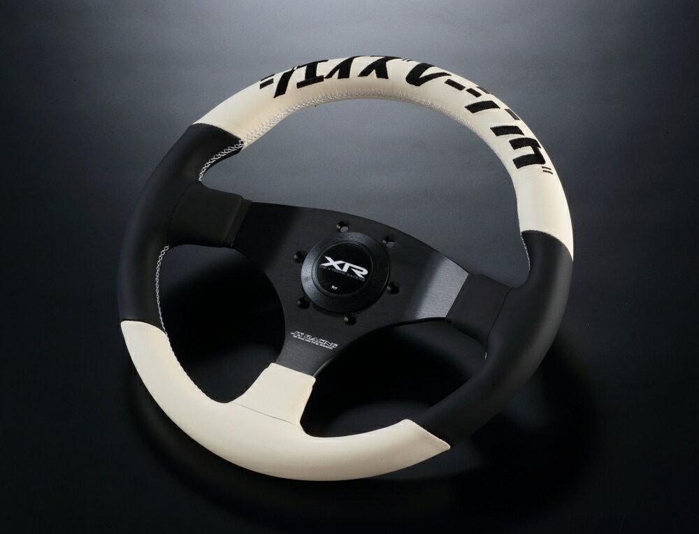 Rakuten - ジェイズ レーシング, J'S RACING XRステアリング TYPE-F KATAKANA ホワイト＆ブラック レザー