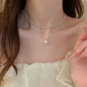 2連セット ネックレス パールペンダント 2本ネックレス 取り外し可能な仕様 レイヤードデザイン 上品で女性らしい ミニマルデザイン レイヤード風 チョーカー ...