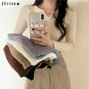 【夏セール★クーポンで30%OFF】ニット トップス 全6色 カットソー リブニット セーター 長袖 レディース かわいい シンプル ガーリー フェミニン 好印象 普段使い おしゃれ OL 冬ニット 秋トップス 冬トップス 春秋冬jsy550402