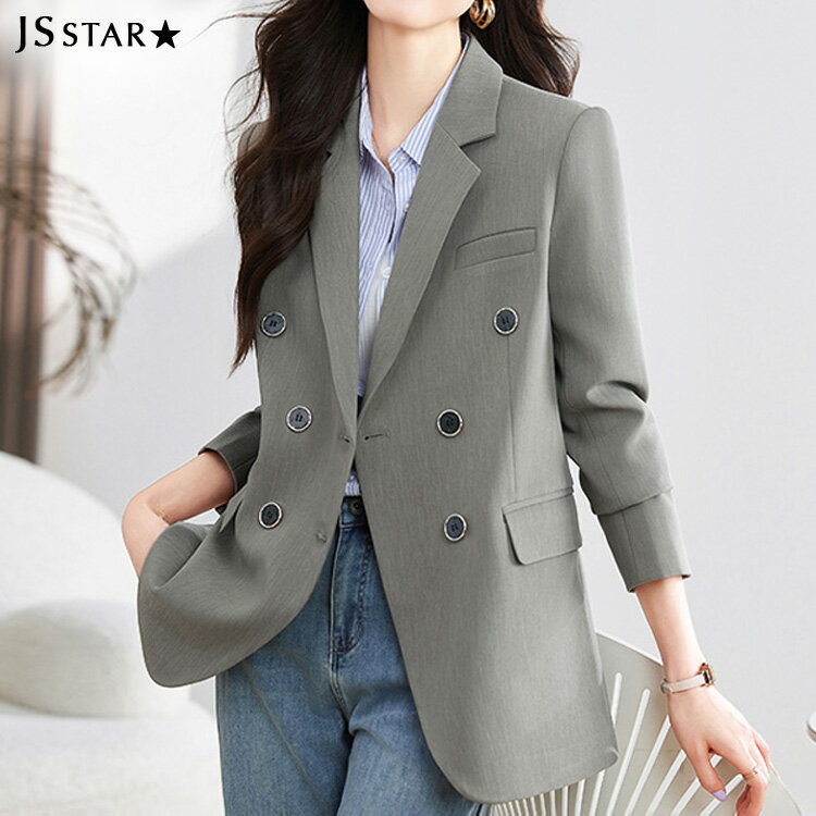 ジャケット 単品 全3色 飾りボタン 襟付き 羽織り 長袖 秋アウター 春アウター 大人 きれいめ フォーマル おしゃれ 大きいサイズ 上品 セレモニー ビジネス 通勤 オフィスカジュアル 同窓会 ママ レディース スーツ 春秋冬zlz1700024