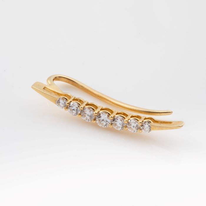 イヤーカフ ダイヤモンド　0.5ct　約1.7g　左耳用 18金　ゴールドイヤーカフ K18